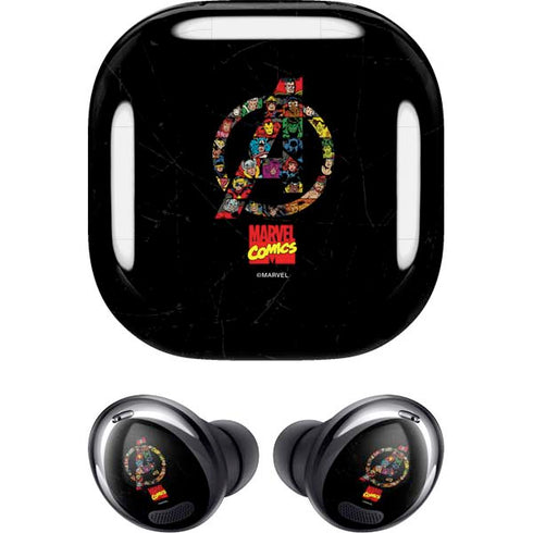 Marvel Classic Comics Avengers Logo Galaxy Buds Pro Skin